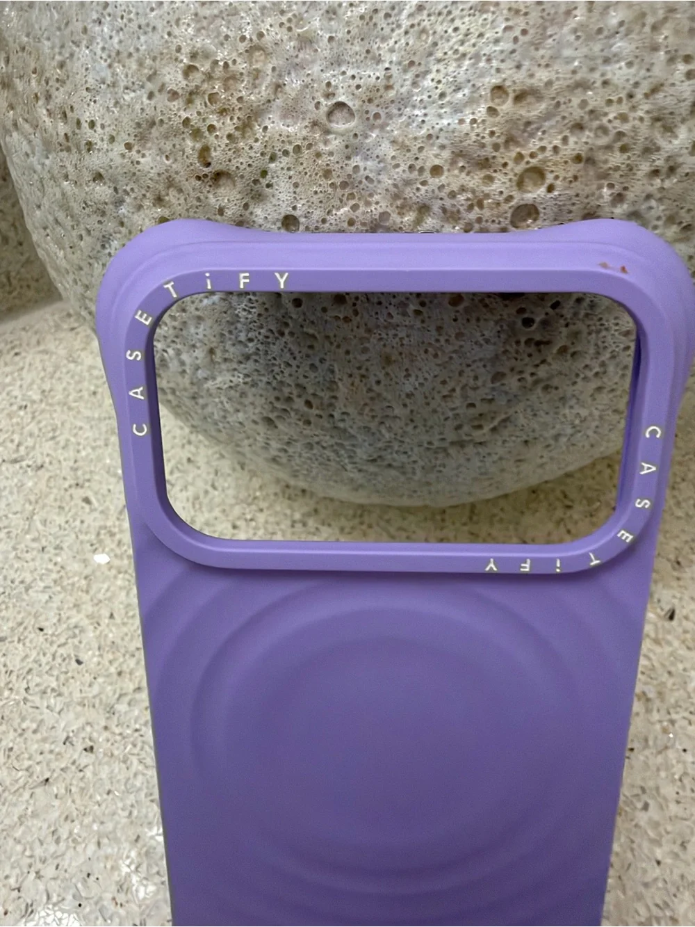 Casetify Lavender Purple Silicone Phone Case with Ring Texture